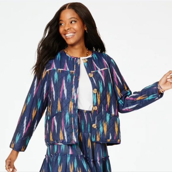 Roller Rabbit Jackets & Blazers - ROLLER RABBIT Ikat Holly Navy Multi Jacket NWT